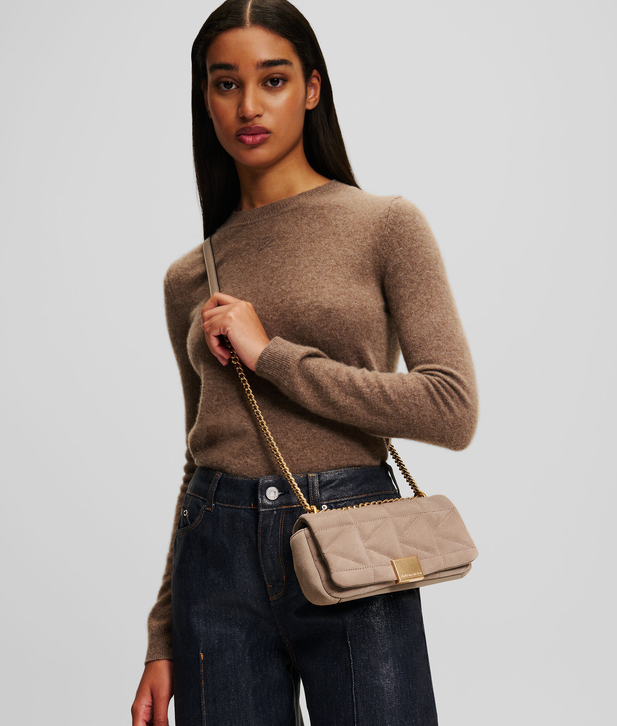 (image for) Strong Big K/KUILT NUBUCK SMALL CROSSBODY BAG